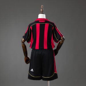 AC Milan 06/07 Home Retro Kids Kit Jersey – Replica Football Soccer Shirt – Size