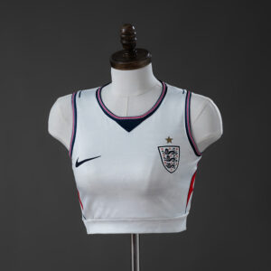 England 2026 Home Women's Crop Top Style Vest – Replica Football Soccer Shirt –