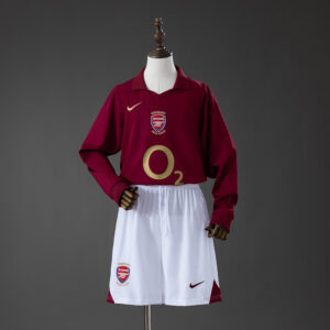 Arsenal 05_06 Home Retro Long Sleeve Kids Kit Jersey – Replica Football Soccer S