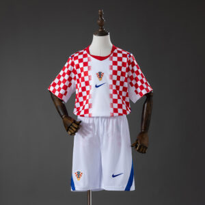 Croatia 2026 Home Kids Kit Jersey – Replica Football Soccer Shirt – Size 16–28