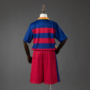 Barcelona 15_16 Home Retro Kids Kit Jersey – Replica Football Soccer Shirt – Siz