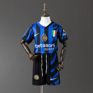 Inter Milan 24_25 Home Kids Kit Jersey – Replica Football Soccer Kit – Size 16–2