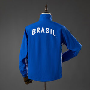 Brazil 1998 Track Jacket Retro Windbreaker – Replica Football Soccer Shirt – S–X