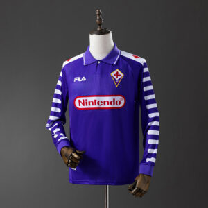 Retro Long Sleeve Fiorentina 1998 Home Jersey – Replica Football Soccer Shirt –
