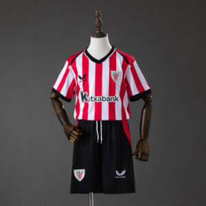 Athletic Bilbao 26_27 Home Kids Kit Jersey – Replica Football Soccer Shirt – Siz