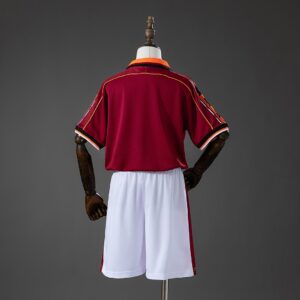 Retro Roma 98_99 Home Kids Kit Jersey – Replica Football Soccer Kit – Size 16–28