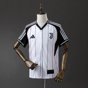 Juv 25_26 US Pack Full-Button Baseball Jersey White – Replica Football Soccer Sh