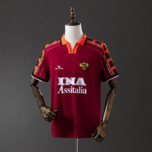 Retro Roma 98_99 Home Jersey – Replica Football Soccer Shirt – S–XXL