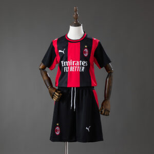 AC Milan 26_27 Home Kids Kit Jersey – Replica Football Soccer Shirt – Size 16-28