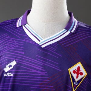 Fiorentina 92_93 Home Long Sleeve Retro Jersey – Replica Football Soccer Shirt –