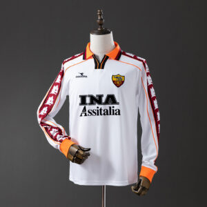 Retro Long Sleeve Roma 98_99 Away Jersey – Replica Football Soccer Shirt – S–XXL