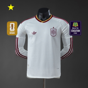 Spain 2026 Away 2-Star Champion Long Sleeve Player Version Jersey | Spain Footba