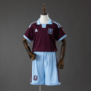 Aston Villa 26_27 Home Kids Kit Jersey – Replica Football Soccer Shirt – Size 16