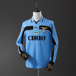Retro Long Sleeve Lazio 98_99 Home Jersey – Replica Football Soccer Shirt – S–XX