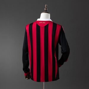 Retro Long Sleeve AC Milan 09_10 Home Jersey – Replica Football Soccer Shirt – S