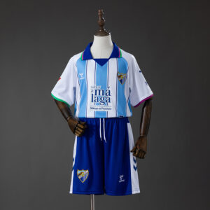 Malaga 26_27 Home Kids Kit Jersey – Replica Football Soccer Kit – Size 16–28