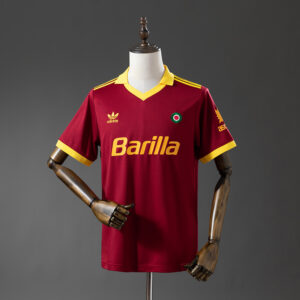 Retro Roma 91_92 Home Jersey – Replica Football Soccer Shirt – S–XXL
