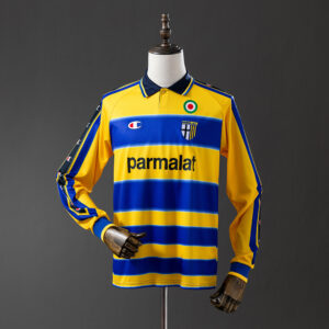 Parma Calcio 99_00 Home Long Sleeve Retro Jersey – Replica Football Soccer Shirt