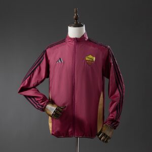 Roma Reversible Windbreaker Jacket – Red & Beige – Replica Football Jacket – S–X
