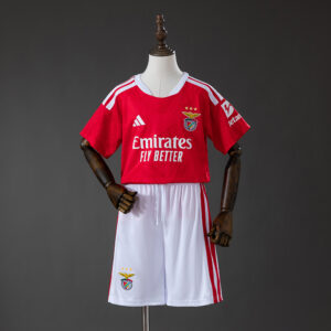 Benfica 26_27 Home Kids Kit Jersey – Replica Football Soccer Kit – Size 16–28