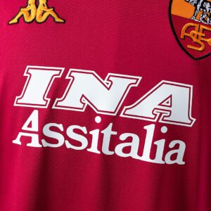 Retro Long Sleeve Roma 00_01 Home Jersey – Replica Football Soccer Shirt – S–XXL