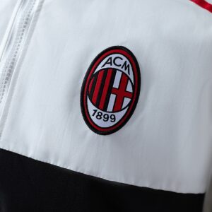 AC Milan Windbreaker White – Replica Football Soccer Windbreaker – S–XXL