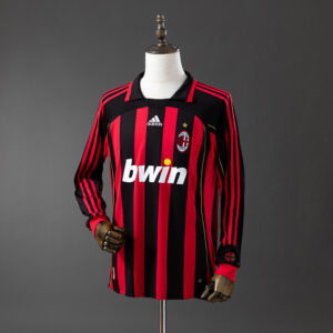Retro 06_07 AC Milan Long Sleeve Home Jersey – Replica Football Soccer Shirt – S