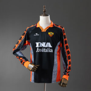 Retro Long Sleeve Roma 98_99 Third Away Jersey – Replica Football Soccer Shirt –