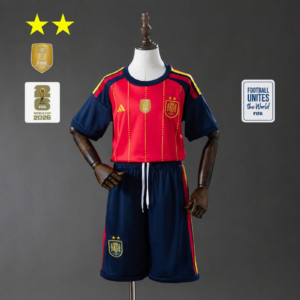 Spain 2026 Home 2-Star Champion Kids Football Kit Jersey | Spain Football Jersey