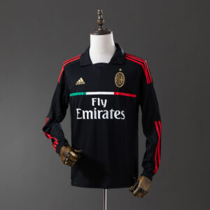 AC Milan 11_12 Away Long Sleeve Retro Jersey – Replica Football Soccer Shirt – S