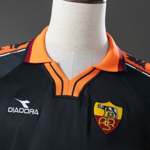 Retro Long Sleeve Roma 98_99 Third Away Jersey – Replica Football Soccer Shirt –