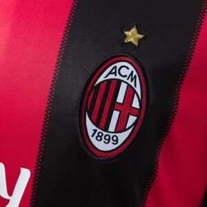 AC Milan 10_11 Home Long Sleeve Retro Jersey – Replica Football Soccer Shirt – S