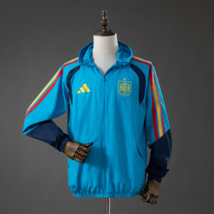 Spain 2026 All Weather Jacket Windbreaker - Blue – Replica Football Soccer Shirt