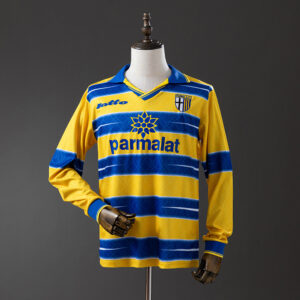 Parma 98_99 Home Long Sleeve Retro Jersey – Replica Football Soccer Shirt – S–XX
