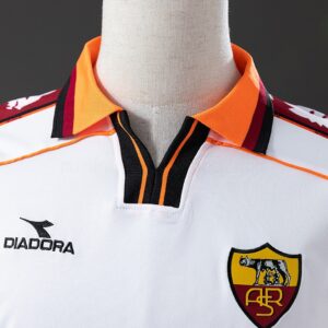 Retro Long Sleeve Roma 98_99 Away Jersey – Replica Football Soccer Shirt – S–XXL