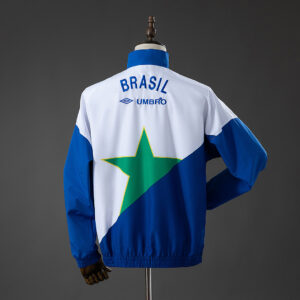 Brazil 92_94 Track Jacket Retro Windbreaker – Replica Football Soccer Shirt – S–