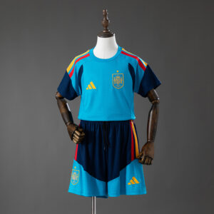 Spain 2026 Player Version Training Kids Kit Jersey - Blue – Replica Football Soc