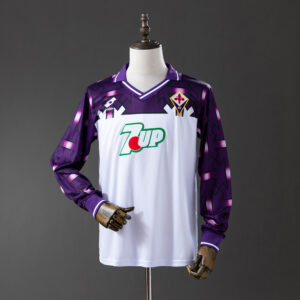 Fiorentina 92_93 Away Long Sleeve Retro Jersey – Replica Football Soccer Shirt –