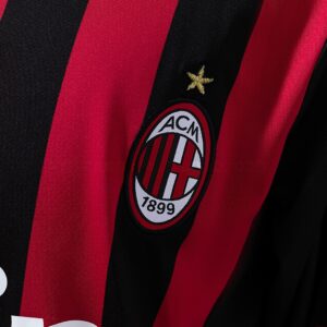 Retro Long Sleeve AC Milan 09_10 Home Jersey – Replica Football Soccer Shirt – S