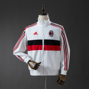 AC Milan Windbreaker White – Replica Football Soccer Windbreaker – S–XXL