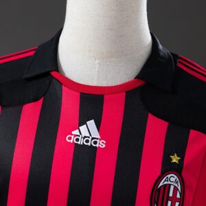 Retro Long Sleeve AC Milan 07_08 Home Jersey – Replica Football Soccer Shirt – S