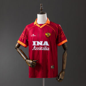 Retro Roma 99_00 Home Jersey – Replica Football Soccer Shirt – S–XXL
