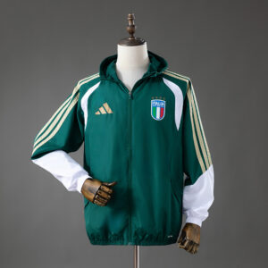 Italy 2026 All Weather Jacket Windbreaker - Green – Replica Football Soccer Shir