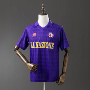 Retro Fiorentina 89_90 Home Jersey – Replica Football Soccer Shirt – S–XXL
