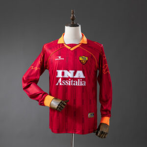 Retro Long Sleeve Roma 99_00 Home Jersey – Replica Football Soccer Shirt – S–XXL