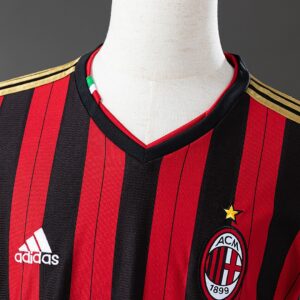 Retro Long Sleeve AC Milan 13_14 Home Jersey – Replica Football Soccer Shirt – S