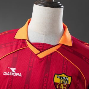 Retro Long Sleeve Roma 99_00 Home Jersey – Replica Football Soccer Shirt – S–XXL