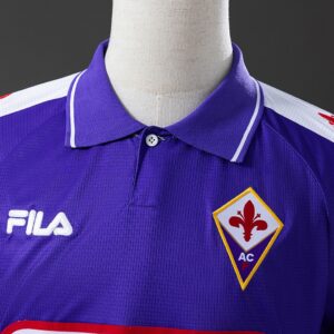 Retro Long Sleeve Fiorentina 1998 Home Jersey – Replica Football Soccer Shirt –