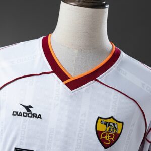 Retro Long Sleeve Roma 99_00 Away Jersey – Replica Football Soccer Shirt – S–XXL