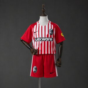 Freiburg 26_27 Home Kids Kit – Replica Football Soccer Kids Kit – Size 16–28